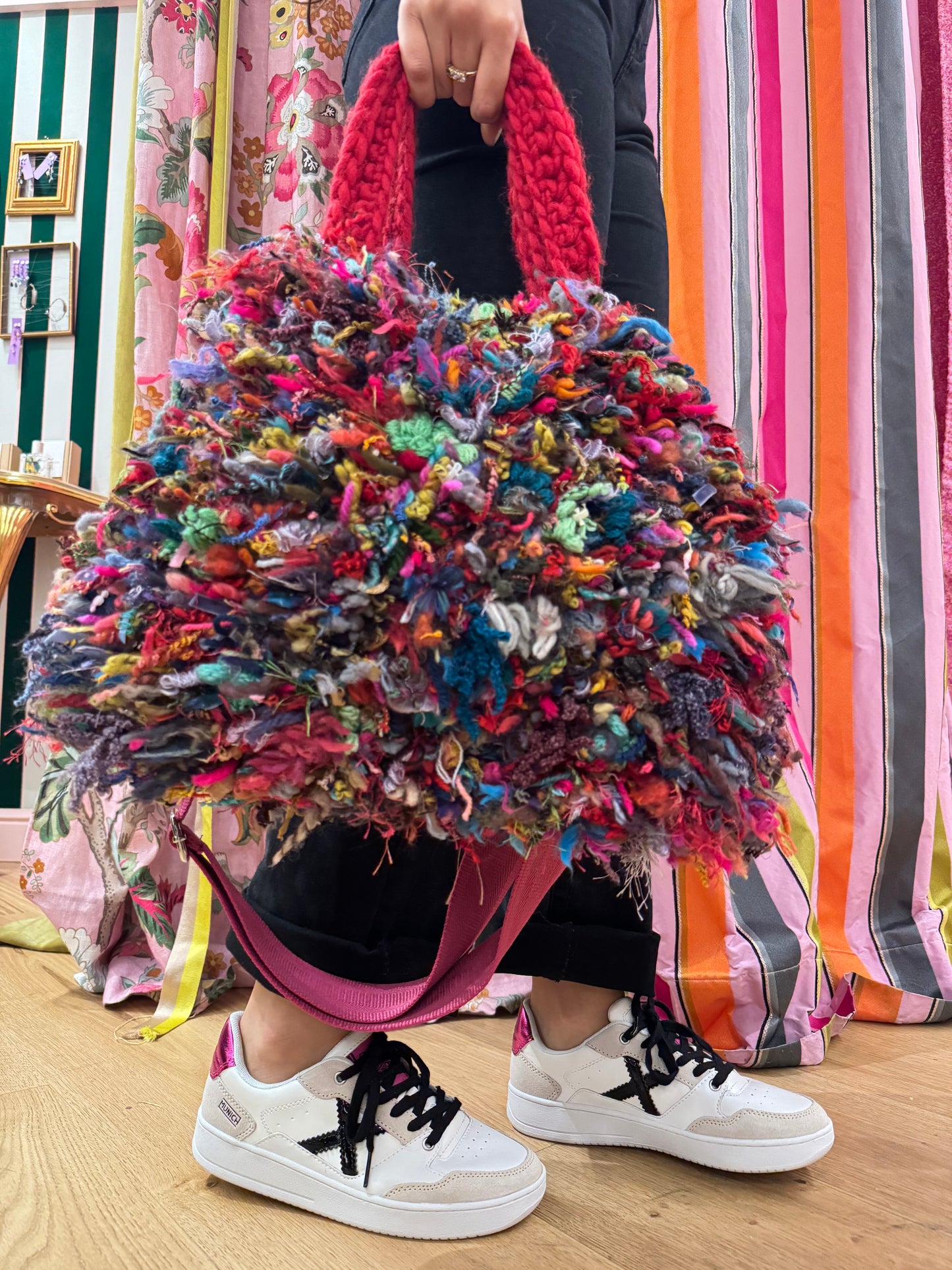 BORSA LANA MULTICOLORE
