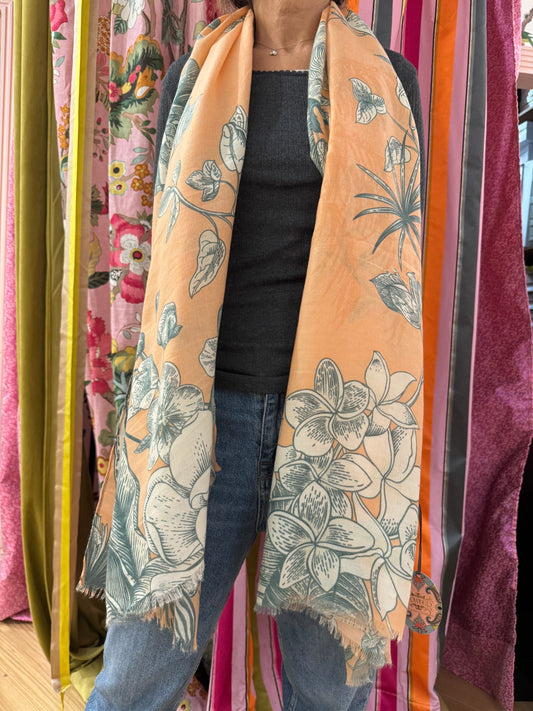 PASHMINA FLORAL PEACH